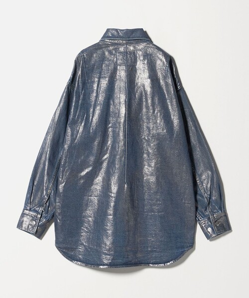 ASTRAET(アストラット)の「<ASTRAET>デニム コーティング 2ポケットシャツ UNISEX(シャツ/ブラウス・レディース・シルバー・FREE)」の10枚目の写真