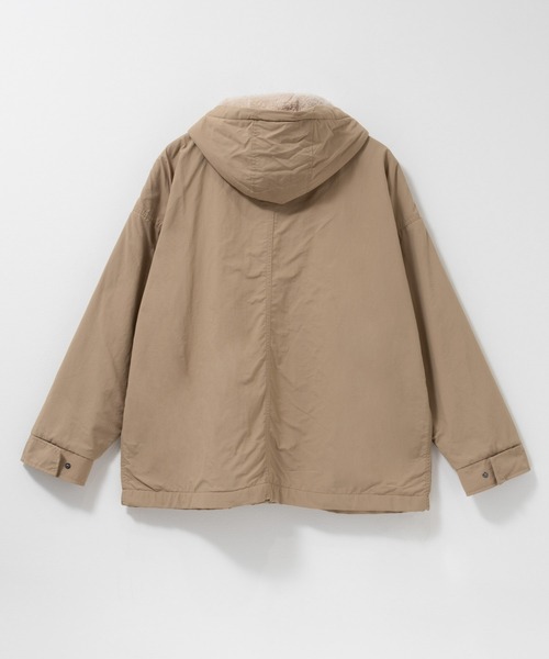 LOGOS（ロゴス）の「LOGOS PARK 裏フリースマウンテンパーカー（マウンテンパーカー・レディース・ベージュ/スミクロ/カーキ/ダークパープル・M/L）」の7枚目の写真