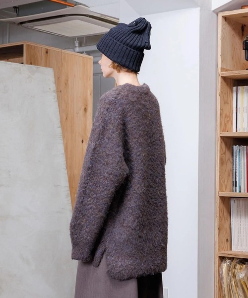 VOAAOV(ヴォアーブ)の「【VOAAOV】 FULLERS TEASEL BRUSHED KNIT Pullover(ニット/セーター・メンズ・ブラウン/ネイビー/ブラック・1/2)」の7枚目の写真