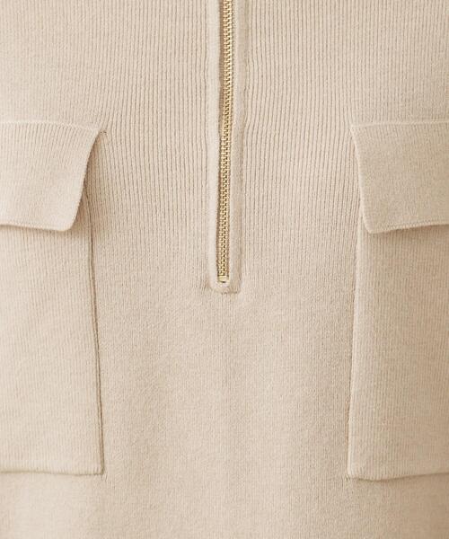 THE SHOP TK (ザ ショップ ティーケー )の「1枚でこなれ見え ハーフZIPワンピース【毛玉になりにくい/静電気防止/洗濯機OK】(ワンピース・レディース・スミクロ/ライトベージュ・13/12)」の11枚目の写真