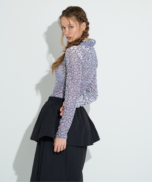 anna sui nyc(アナ スイ エヌ ワイ シー)の「総柄シアータートルネック(Tシャツ/カットソー・レディース・ブルー/ブラック・FREE)」の12枚目の写真