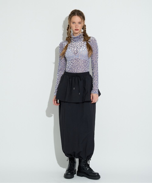 anna sui nyc(アナ スイ エヌ ワイ シー)の「総柄シアータートルネック(Tシャツ/カットソー・レディース・ブルー/ブラック・FREE)」の13枚目の写真