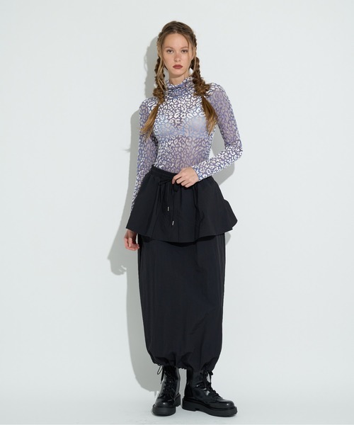 anna sui nyc(アナ スイ エヌ ワイ シー)の「総柄シアータートルネック(Tシャツ/カットソー・レディース・ブルー/ブラック・FREE)」の14枚目の写真