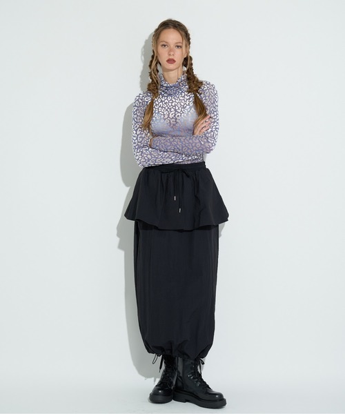 anna sui nyc(アナ スイ エヌ ワイ シー)の「総柄シアータートルネック(Tシャツ/カットソー・レディース・ブルー/ブラック・FREE)」の16枚目の写真