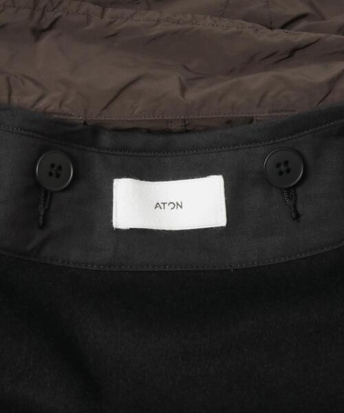 ATON（エイトン）の「ATON　AIR WEATHER SHORT MODS（モッズコート・メンズ・ブラウン/ブラック・6/4）」の13枚目の写真