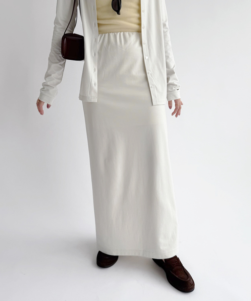 EDIT. FOR LULU（エディットフォールル）の「フィブリルバックサテン スカート（スカート・レディース・ブラック/アイボリー・FREE）」の2枚目の写真