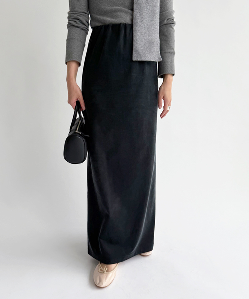 EDIT. FOR LULU（エディットフォールル）の「フィブリルバックサテン スカート（スカート・レディース・ブラック/アイボリー・FREE）」の4枚目の写真