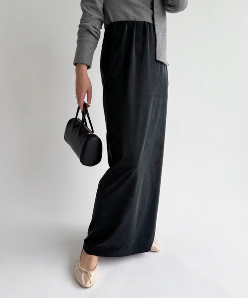 EDIT. FOR LULU（エディットフォールル）の「フィブリルバックサテン スカート（スカート・レディース・ブラック/アイボリー・FREE）」の5枚目の写真