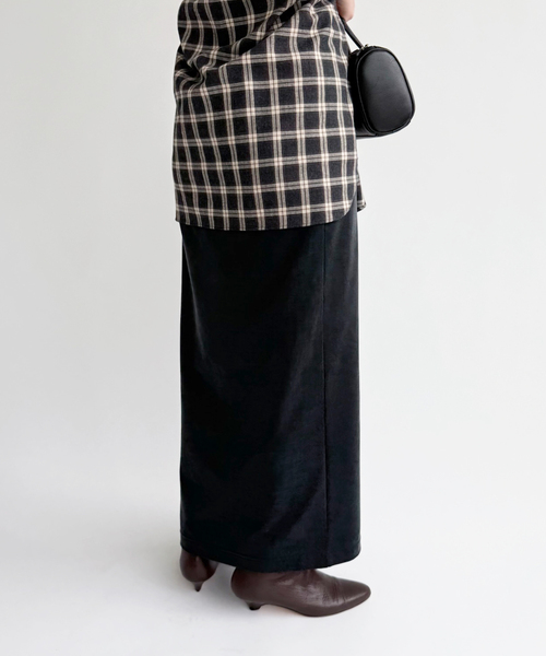 EDIT. FOR LULU（エディットフォールル）の「フィブリルバックサテン スカート（スカート・レディース・ブラック/アイボリー・FREE）」の8枚目の写真