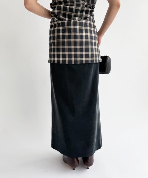 EDIT. FOR LULU（エディットフォールル）の「フィブリルバックサテン スカート（スカート・レディース・ブラック/アイボリー・FREE）」の9枚目の写真
