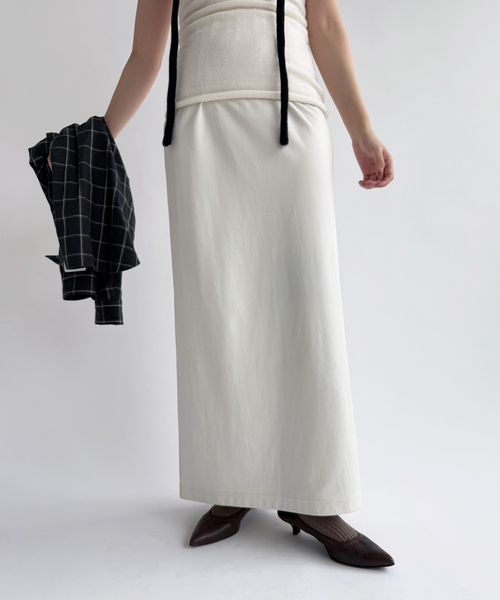 EDIT. FOR LULU（エディットフォールル）の「フィブリルバックサテン スカート（スカート・レディース・ブラック/アイボリー・FREE）」の13枚目の写真