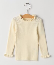 SHIPS（シップス）の「SHIPS KIDS:80～90cm /〈手洗い可能〉フリル リブ ニット（ニット/セーター・キッズ）」