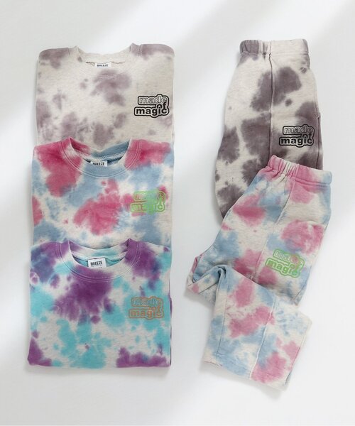 BREEZE（ブリーズ）の「【ジュニア対応】タイダイ染めカットソーパンツ(セットアップ可)（スウェットパンツ・キッズ・ブルー/グレー・90/100/110/120/130/140）」の9枚目の写真