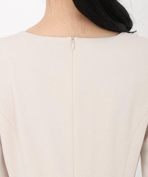 STRAWBERRY-FIELDS（ストロベリーフィールズ）の「パーフェクトジャージ（ワンピース・レディース・ベージュ/ネイビー/ブルー・2）」の12枚目の写真