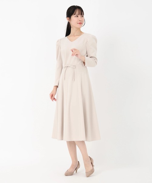 STRAWBERRY-FIELDS（ストロベリーフィールズ）の「パーフェクトジャージ（ワンピース・レディース・ベージュ/ネイビー/ブルー・2）」の17枚目の写真