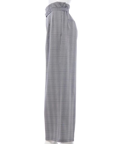 INGNI（イング）の「共ベルト付きグレンチェックワイドパンツ（スラックス・レディース・グレー系その他2/ブラウン系その他5・FREE）」の10枚目の写真