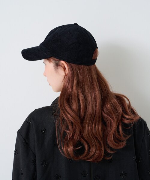 Kastane（カスタネ）の「*刺繍コーデュロイキャップ（キャップ・レディース・カーキ/ブラック/ブラウン・FREE）」の6枚目の写真