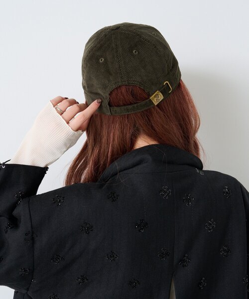 Kastane（カスタネ）の「*刺繍コーデュロイキャップ（キャップ・レディース・カーキ/ブラック/ブラウン・FREE）」の14枚目の写真