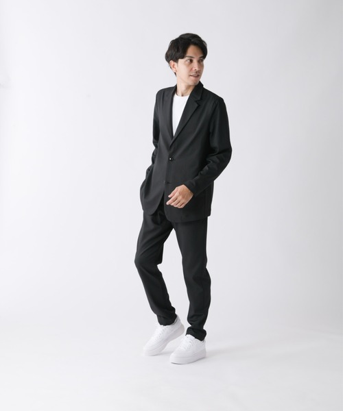 Enjouemen(エンジョウメン)の「8WAYストレッチテーラドJKTセットアップ(セットアップ・メンズ・ブラック/ネイビー・LARGE/X-LARGE/XX-LARGE/MEDIUM)」の1枚目の写真