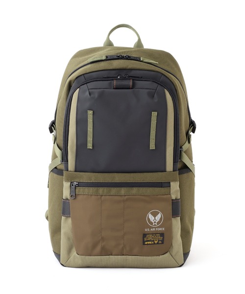 AVIREX(アヴィレックス)の「REGLESS DAYPACK / デイパック / AVIREX / アヴィレックス(バックパック/リュック・メンズ・ブラック/オリーブ系・F)」の2枚目の写真