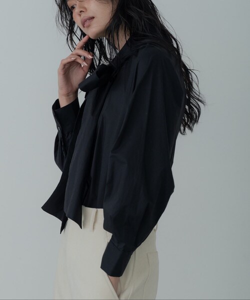 GALLEST（ギャレスト）の「タイプライター2Wayボウタイブラウス（シャツ/ブラウス・レディース・ブラック/カーキ/ホワイト・38/34）」の18枚目の写真