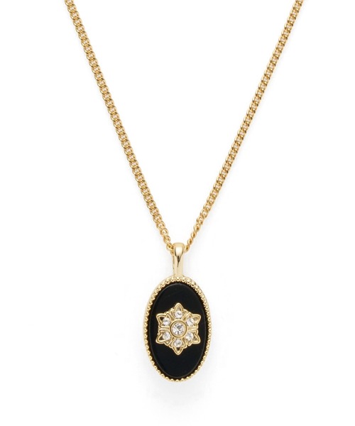LANVIN en Bleu(ランバンオンブルー)の「オーバルモチーフ ネックレス(ネックレス・レディース・ブラック・40cm)」の1枚目の写真