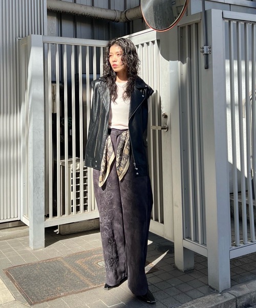 Ameri（アメリ）の「MANY WAY RIDERS JACKET（ライダースジャケット・レディース・ブラウン/ブラック・FREE）」の19枚目の写真