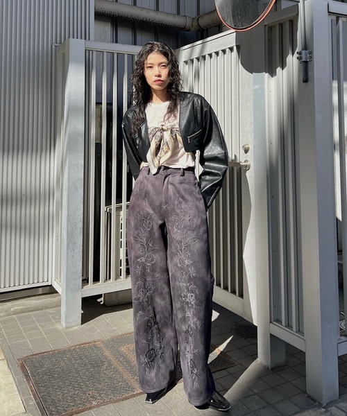 Ameri（アメリ）の「MANY WAY RIDERS JACKET（ライダースジャケット・レディース・ブラウン/ブラック・FREE）」の21枚目の写真