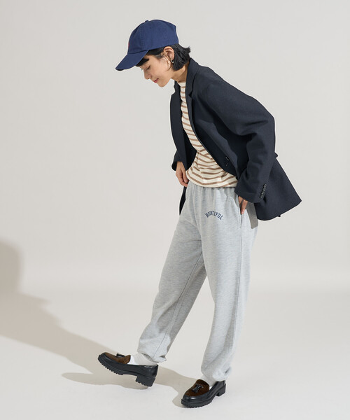 FREAK'S STORE(フリークスストア)の「限定展開 ロゴ スウェットパンツ(スウェットパンツ・レディース・ネイビー/ライトグレー/ブラック・フリ-)」の6枚目の写真
