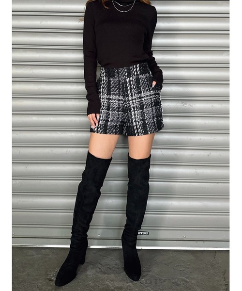 EGOIST(エゴイスト)の「ラメツイードショートパンツ(その他パンツ・レディース・ブラック・S/M)」の9枚目の写真
