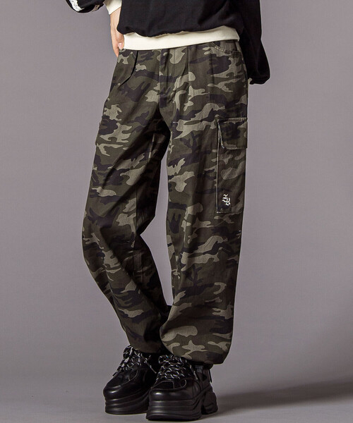 ZIDDY（ジディ）の「ツイルカーゴボトム(130~160cm)（カーゴパンツ・キッズ・ブラック/グリーン系その他・140cm/150cm/130cm/FREE）」の2枚目の写真