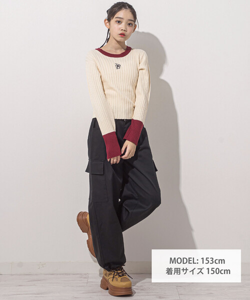 ZIDDY（ジディ）の「ツイルカーゴボトム(130~160cm)（カーゴパンツ・キッズ・ブラック/グリーン系その他・140cm/150cm/130cm/FREE）」の3枚目の写真