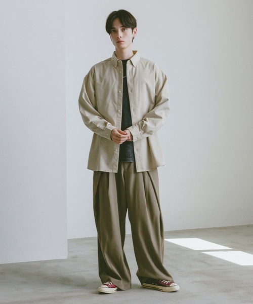 RAGEBLUE(レイジブルー)の「TRブロード/ミニチェックシャツ(シャツ/ブラウス・メンズ・ホワイト系その他/ブラック系その他/ブラウン系その他・MEDIUM/LARGE)」の5枚目の写真