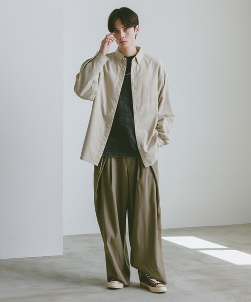 RAGEBLUE(レイジブルー)の「TRブロード/ミニチェックシャツ(シャツ/ブラウス・メンズ・ホワイト系その他/ブラック系その他/ブラウン系その他・MEDIUM/LARGE)」の4枚目の写真