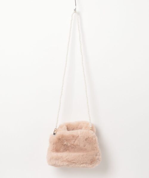 VIBGYOR（ヴィブジョー）の「Liaa/パール ファー ミニショルダーバッグ A18711（ショルダーバッグ・レディース・ベージュ/ブラック/ブラウン/ホワイト/ピンク・FREE）」の9枚目の写真