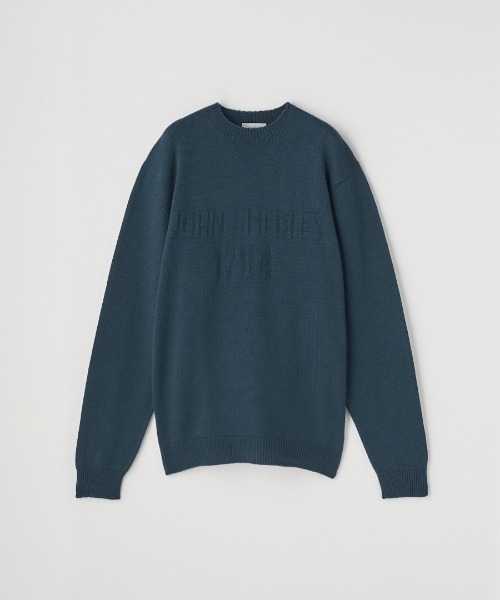 JOHN SMEDLEY(ジョンスメドレー)の「JSロゴインターシャ クルーネック長袖ニットプルオーバー(ニット/セーター・メンズ・レッド/グリーン/ブラウン・L/M/S)」の3枚目の写真