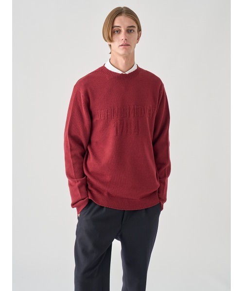 JOHN SMEDLEY(ジョンスメドレー)の「JSロゴインターシャ クルーネック長袖ニットプルオーバー(ニット/セーター・メンズ・レッド/グリーン/ブラウン・L/M/S)」の13枚目の写真
