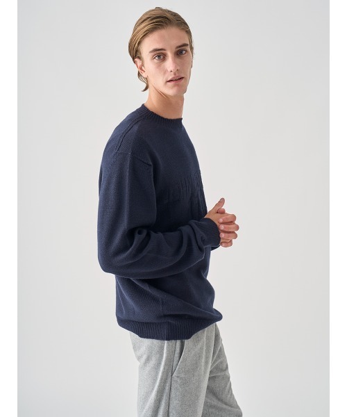 JOHN SMEDLEY(ジョンスメドレー)の「JSロゴインターシャ クルーネック長袖ニットプルオーバー(ニット/セーター・メンズ・レッド/グリーン/ブラウン・L/M/S)」の8枚目の写真