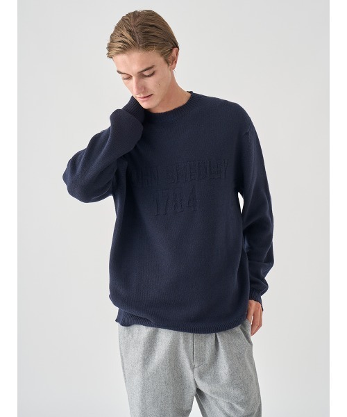 JOHN SMEDLEY(ジョンスメドレー)の「JSロゴインターシャ クルーネック長袖ニットプルオーバー(ニット/セーター・メンズ・レッド/グリーン/ブラウン・L/M/S)」の17枚目の写真