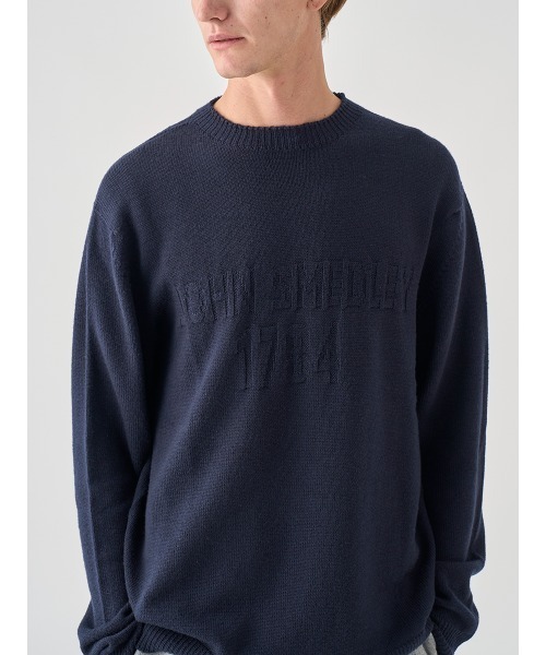 JOHN SMEDLEY(ジョンスメドレー)の「JSロゴインターシャ クルーネック長袖ニットプルオーバー(ニット/セーター・メンズ・レッド/グリーン/ブラウン・L/M/S)」の19枚目の写真