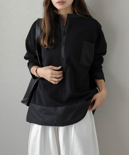 lesperance(レスぺランス)の「ヘンリーネックプルオーバー(Tシャツ/カットソー・レディース・ブラウン/グレー/カーキ/ブラック・フリー)」の22枚目の写真