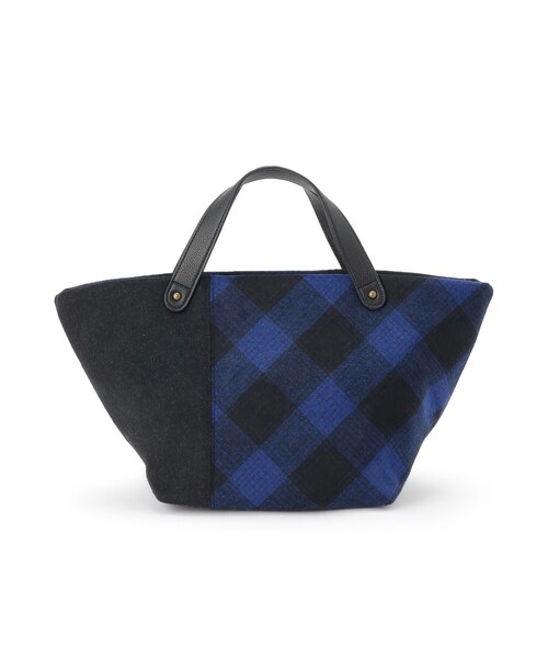 Dessin（デッサン）の「チェック柄ボートトートバッグ（トートバッグ・レディース・ブルー系6/ネイビー系4/レッド系6・00）」の7枚目の写真