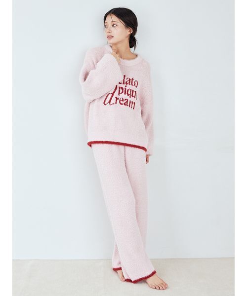 ラメフェザーロングパンツ（ルームウェア/パジャマ）｜gelato pique