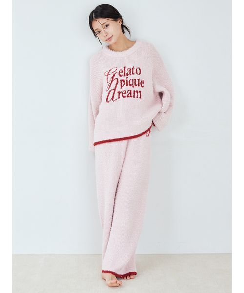 gelato pique（ジェラート ピケ） ラメフェザーロングパンツ セール】ラメフェザーロングパンツ（ルームウェア/パジャマ）｜gelato