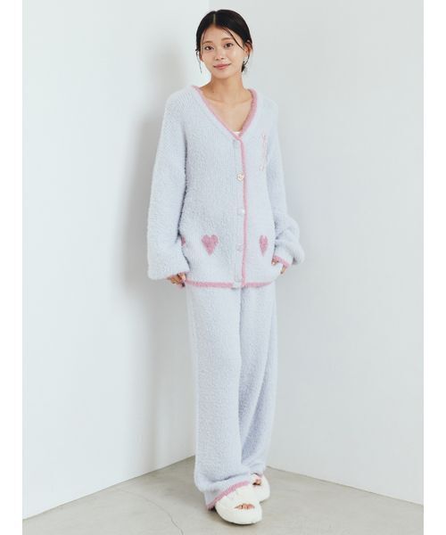 ラメフェザーセットアップ ジェラピケ ラメフェザーロングパンツ（ルームウェア/パジャマ）｜gelato pique