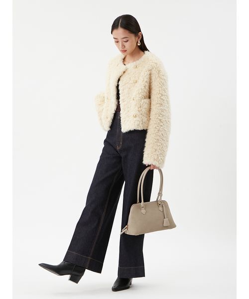 Mila Owen（ミラオーウェン）の「ボストンショルダーバッグ（ショルダーバッグ・レディース・レッド/ブラウン/アイボリー/ブラック・F）」の16枚目の写真