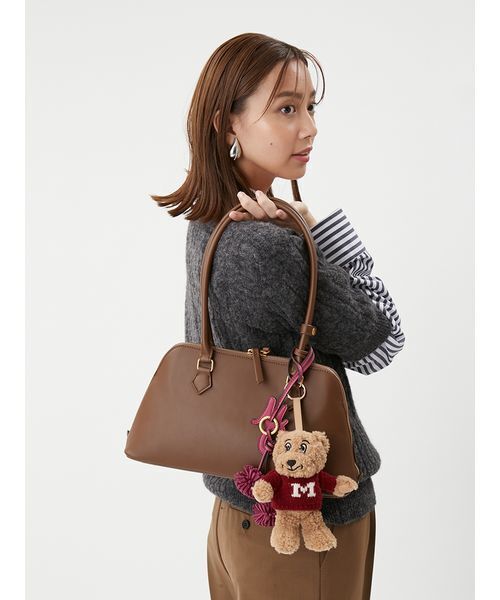 Mila Owen（ミラオーウェン）の「ボストンショルダーバッグ（ショルダーバッグ・レディース・レッド/ブラウン/アイボリー/ブラック・F）」の3枚目の写真