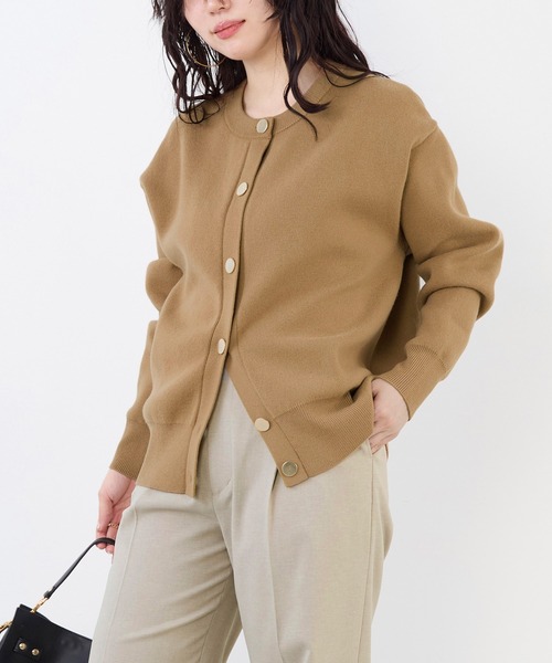 MICA&DEAL(マイカ&ディール)の「接結ニットカーディガン(カーディガン/ボレロ・レディース・オフホワイト/ブラック/キャメル/イエロー・FREE)」の4枚目の写真