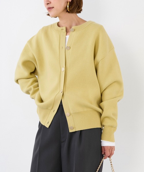 MICA&DEAL(マイカ&ディール)の「接結ニットカーディガン(カーディガン/ボレロ・レディース・オフホワイト/ブラック/キャメル/イエロー・FREE)」の3枚目の写真