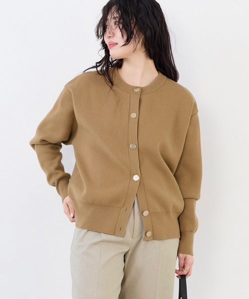 MICA&DEAL(マイカ&ディール)の「接結ニットカーディガン(カーディガン/ボレロ・レディース・オフホワイト/ブラック/キャメル/イエロー・FREE)」の11枚目の写真